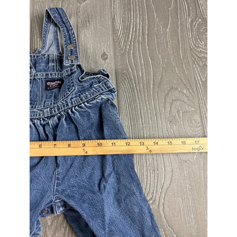 OshKosh B'gosh Baby Lightwash Denim Overalls Blue Size 12M Inseam 9